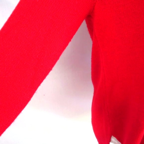 Candie's Sweater Sassy Red Hi-Low Open Knit Lightweight Pull On Size S - Picture 10 of 13